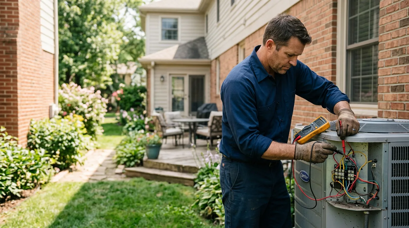 HVAC technician working near Oakley, KS